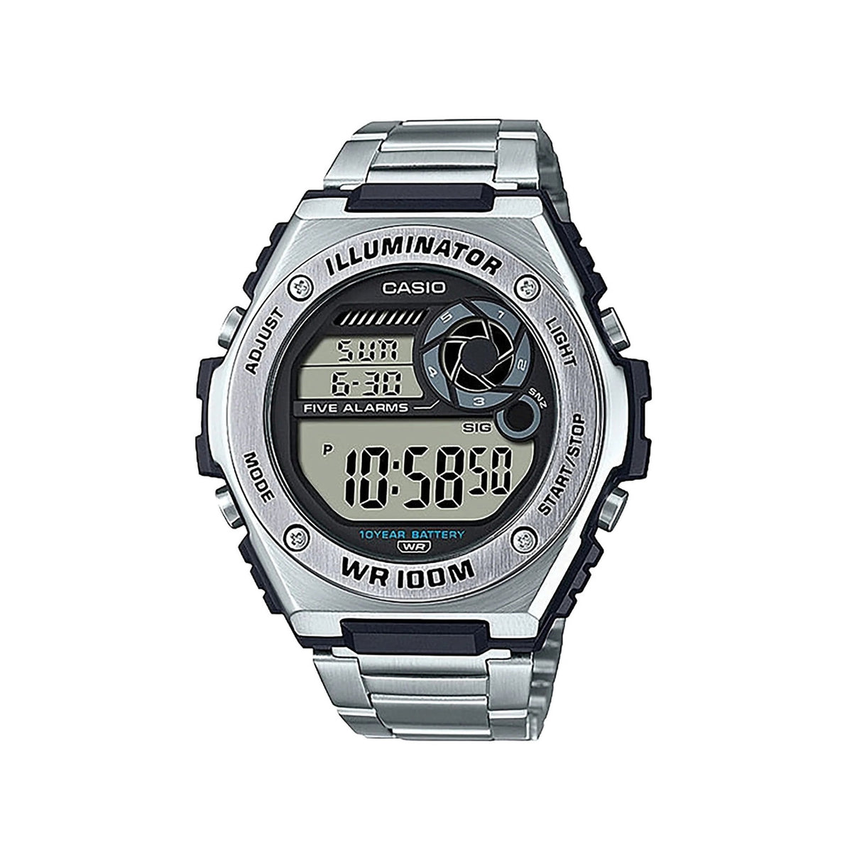 Casio Traditional Watch Silver Stainless Steel | MWD-100HD-1AVDF