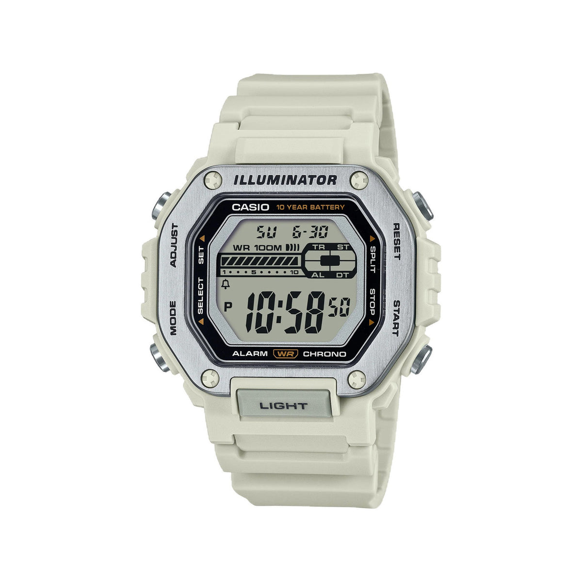 Casio casio-men-3h-watch- Men's Digital Watch Silver White | MWD-110H-8AVDF