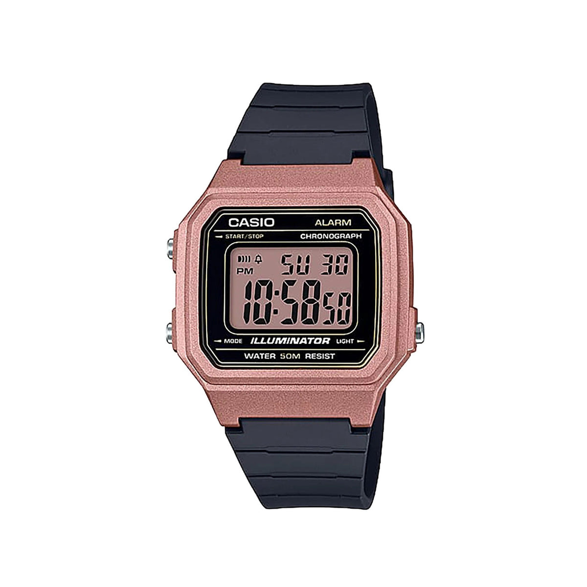 Casio Digital Watch Rose Gold 43mm | W-217HM-5AVDF