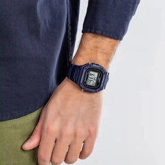 Casio Digital Watch Dark Blue 44mm | W-218H-2AVDF