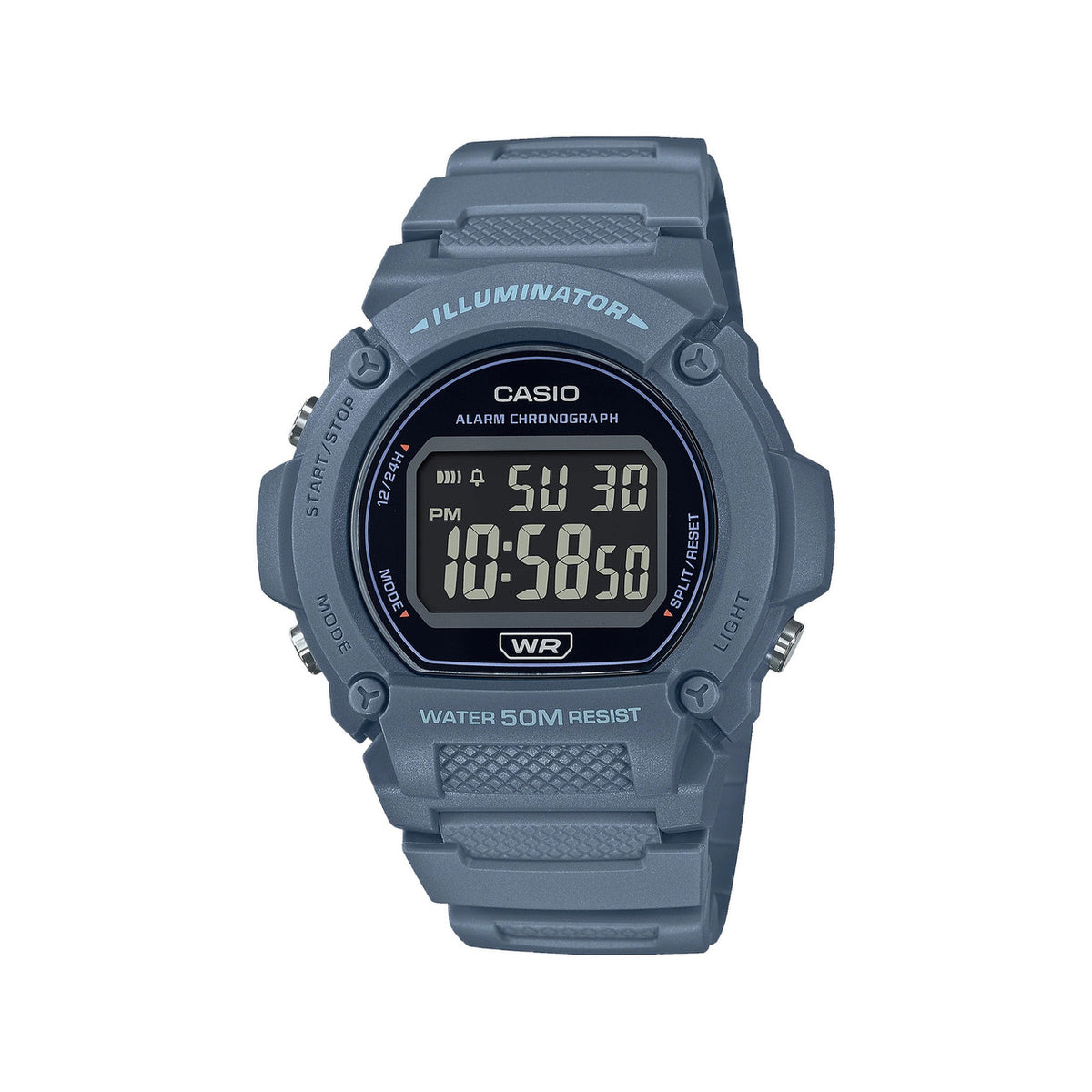 Casio Digital Watch Blue Resin | W-219HC-2BVDF