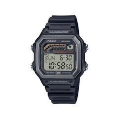 Casio Digital Sports Watch Black Resin 100m Water Resistant | WS-1600H-1AVDF