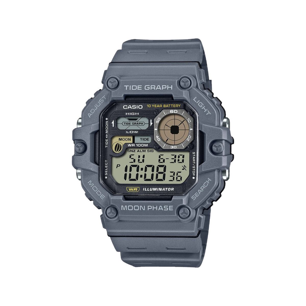 Casio Men's Digital Watch Grey Resin | WS-1700H-8AVDF