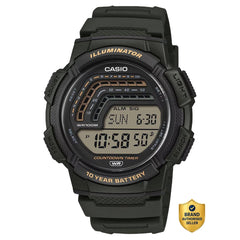 Casio Men's Digital Watch 100m Water Resistant | WS-1800-3AVDF