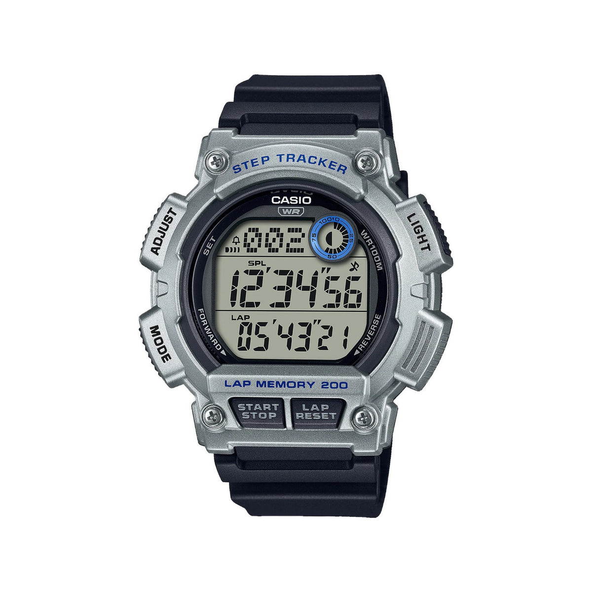 Casio Men's Digital Watch Black Resin Band 100m Water Resistant | WS-2100H-1A2VDF