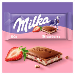 Milka Chocolate Tablet Strawberry Yoghurt 90g | 290892
