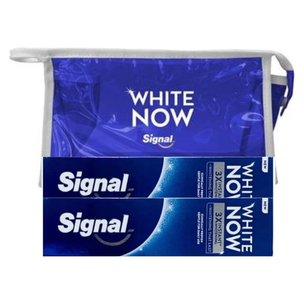 Signal Buy 2 White Now Original Toothpaste 75ml with Free Pouch | Signal1