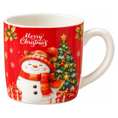 Christmas Snowman Mug 150ml - Red & White | ALAT-2022B