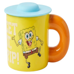 SpongeBob SquarePants Ceramic Mug with Silicone Lid and 3D Topper | ALSJ5012-2