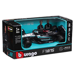 Bburago Mercedes-AMG F1 W15 #63 George Russell 2024 1:43 Die-Cast Model Car