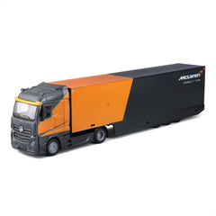 Bburago Mercedes-Benz Actros GigaSpace Racing Hauler with McLaren MCL38 #4 Lando Norris 1:43 Die-Cast Set