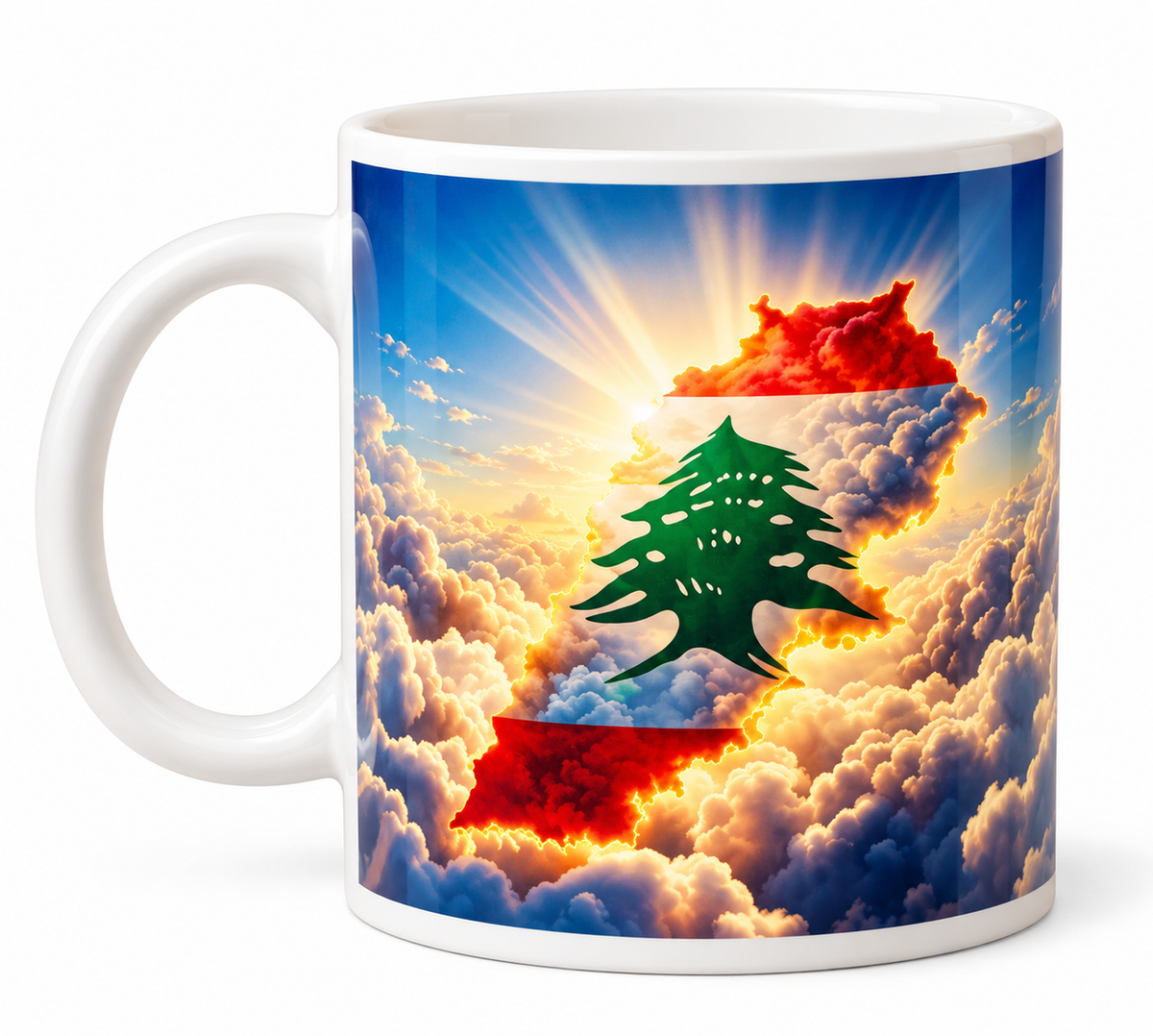 Lebanon Cedar Map Mug - White | AL10805