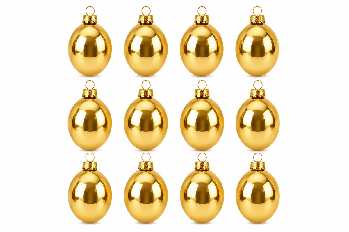 Christmas Ball Ornament Set 12pcs 6cm - Gold | AR2/6012A/G