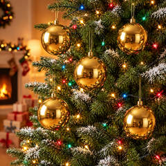 Christmas Tree Ball Ornament - Metallic Gold | AR3/20001AG/G