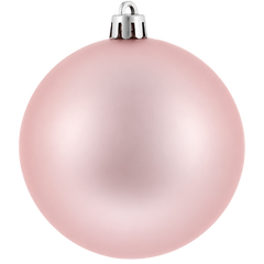 Pale Pink Christmas Tree Baubles with Mixed Finish, 8cm | AR3-038AW12-LP26