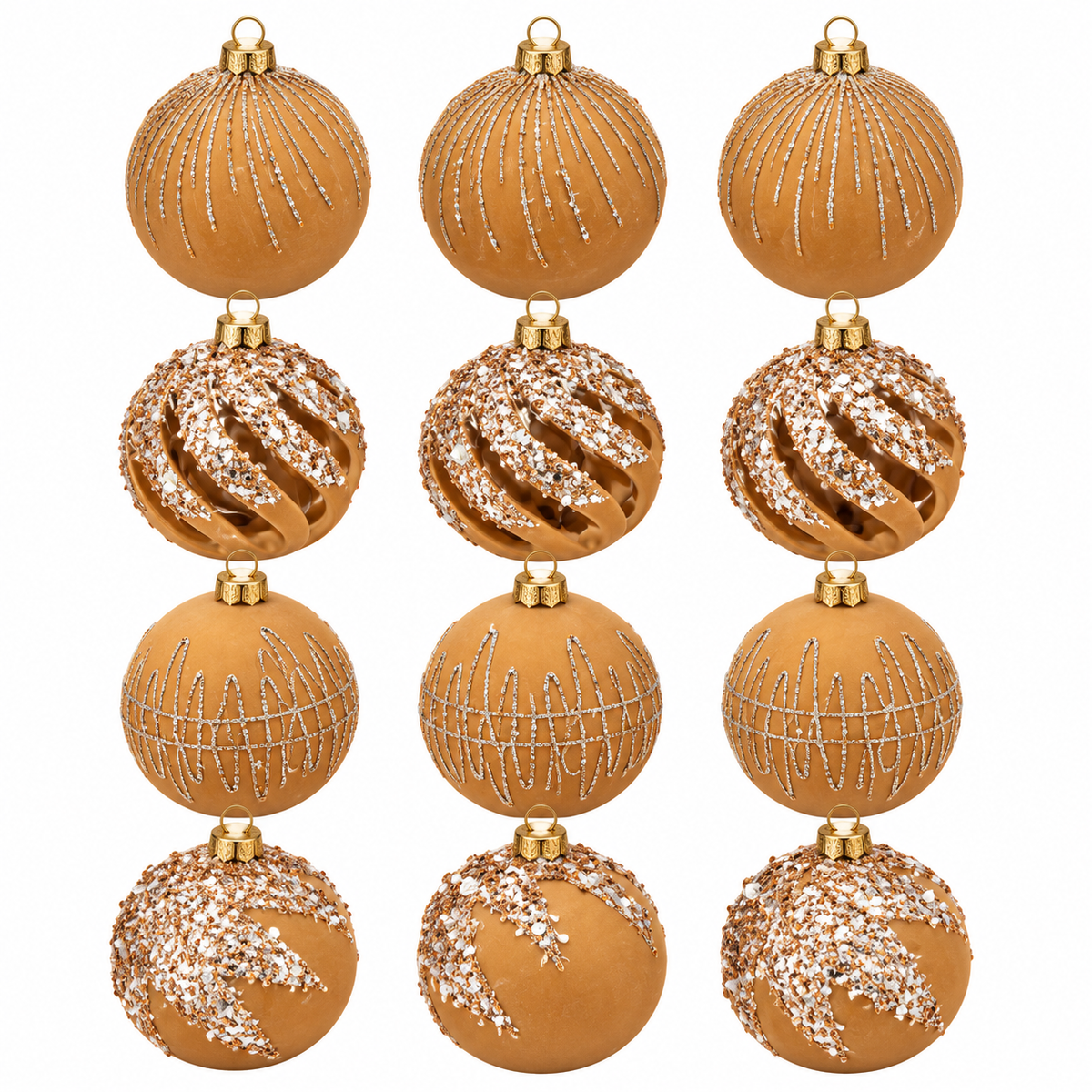 Christmas Ball Ornaments Set of 12 6cm - Gold | AL0292