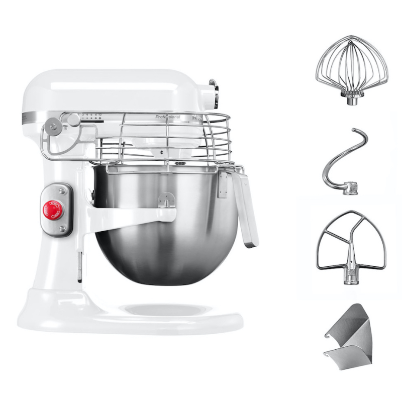KitchenAid 6.9L Professional Bowl-Lift Stand Mixer White | 5KSM7990XEWH