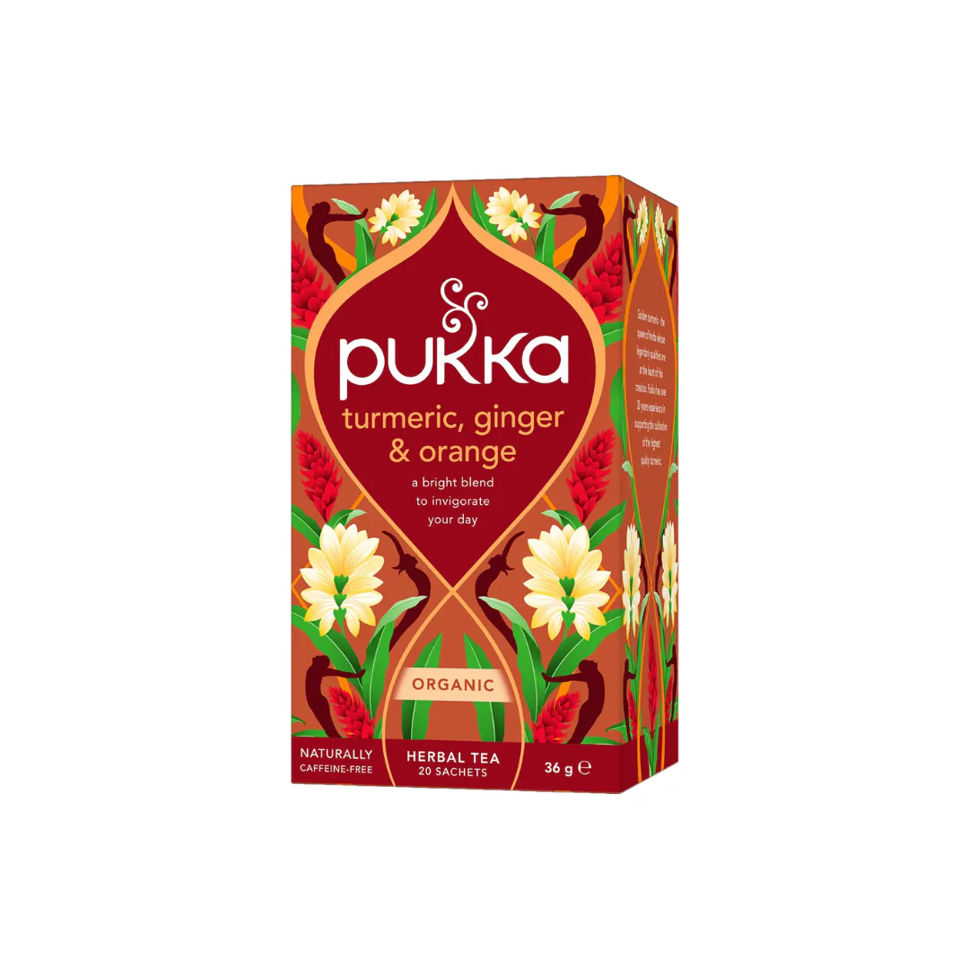 Pukka Organic Turmeric, Ginger & Orange Herbal Tea 20 Tea Bags | 298013