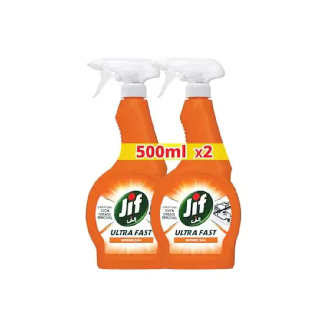 Jif Ultra Fast Kitchen Spray 500ml x2 15% OFF | 256916