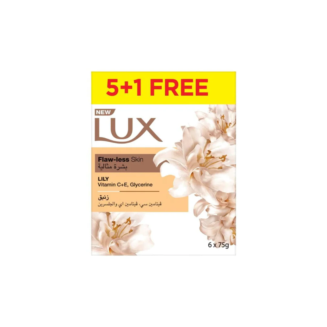 Lux Flaw-Less Lily Scent Bar Soap 75g 5 + 1 Free | 284841
