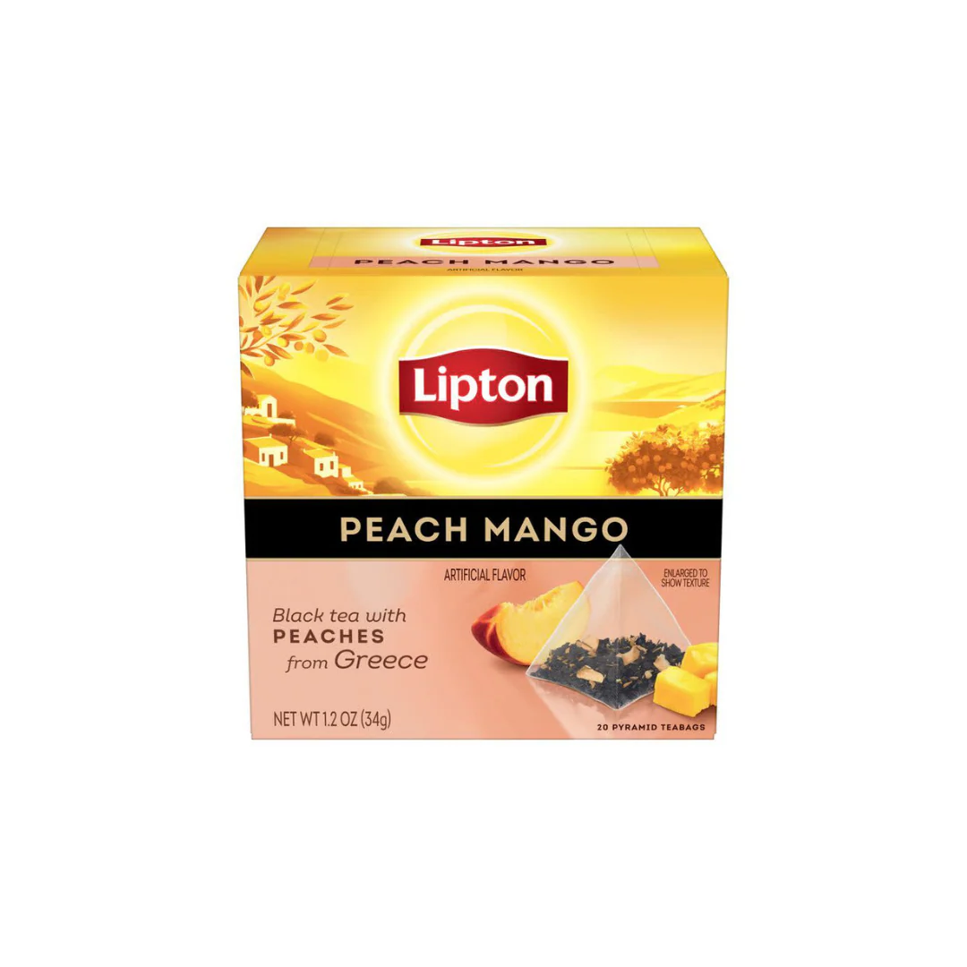 Lipton Peach Mango Black Tea Pyramid 20 Tea Bags | 284389