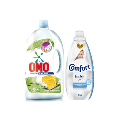 Omo Matic Savon De Marseille Laundry Detergent 2.5L + Comfort Baby Fabric Softener 1.5L @ 20% OFF | 297824