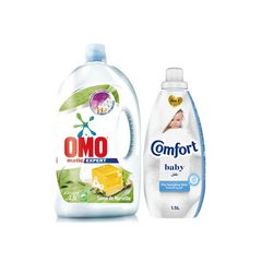 Omo Matic Savon De Marseille Laundry Detergent 2.5L + Comfort Baby Fabric Softener 1.5L @ 20% OFF | 297824