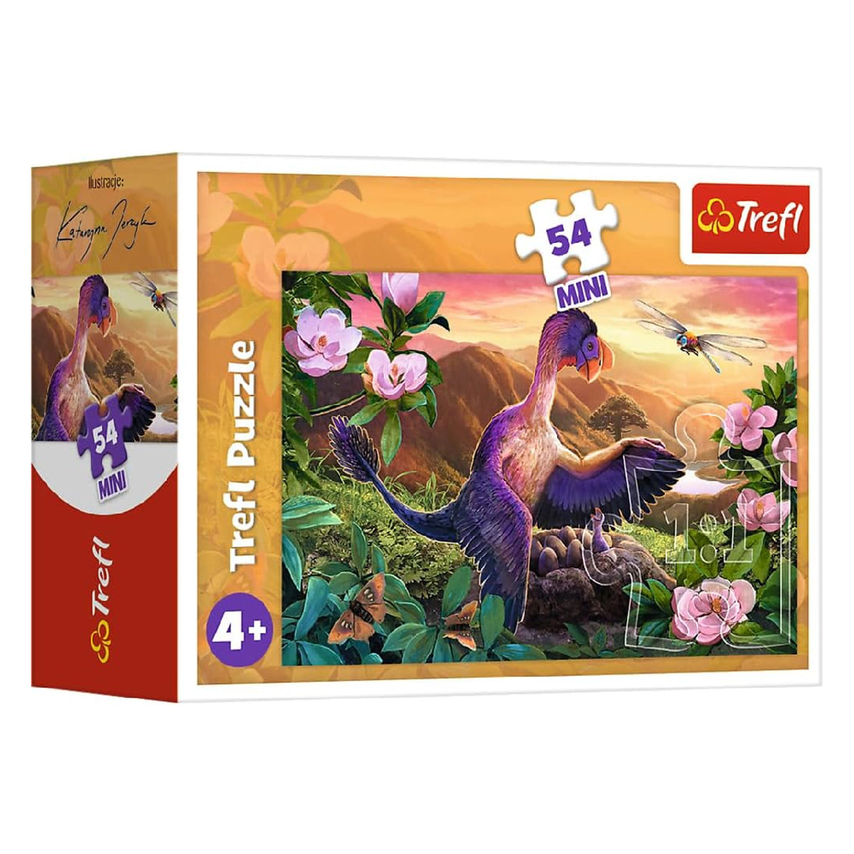 Trefl Purple Dinasour Puzzle - 54 Mini Pcs | 54194