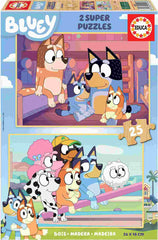 Educa Bluey - 2 Super Puzzles 25 pcs (Wooden) | 19407