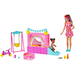 Barbie Skipper Babysitters Inc. Bounce House Playset with Dolls & Accessories | HHB67