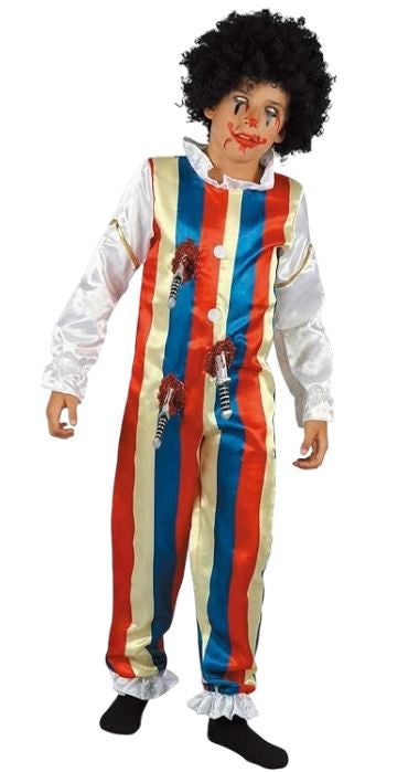 Clown Zombie Costume (Jumpsuit) - Small Size (110–120 cm) | 091161