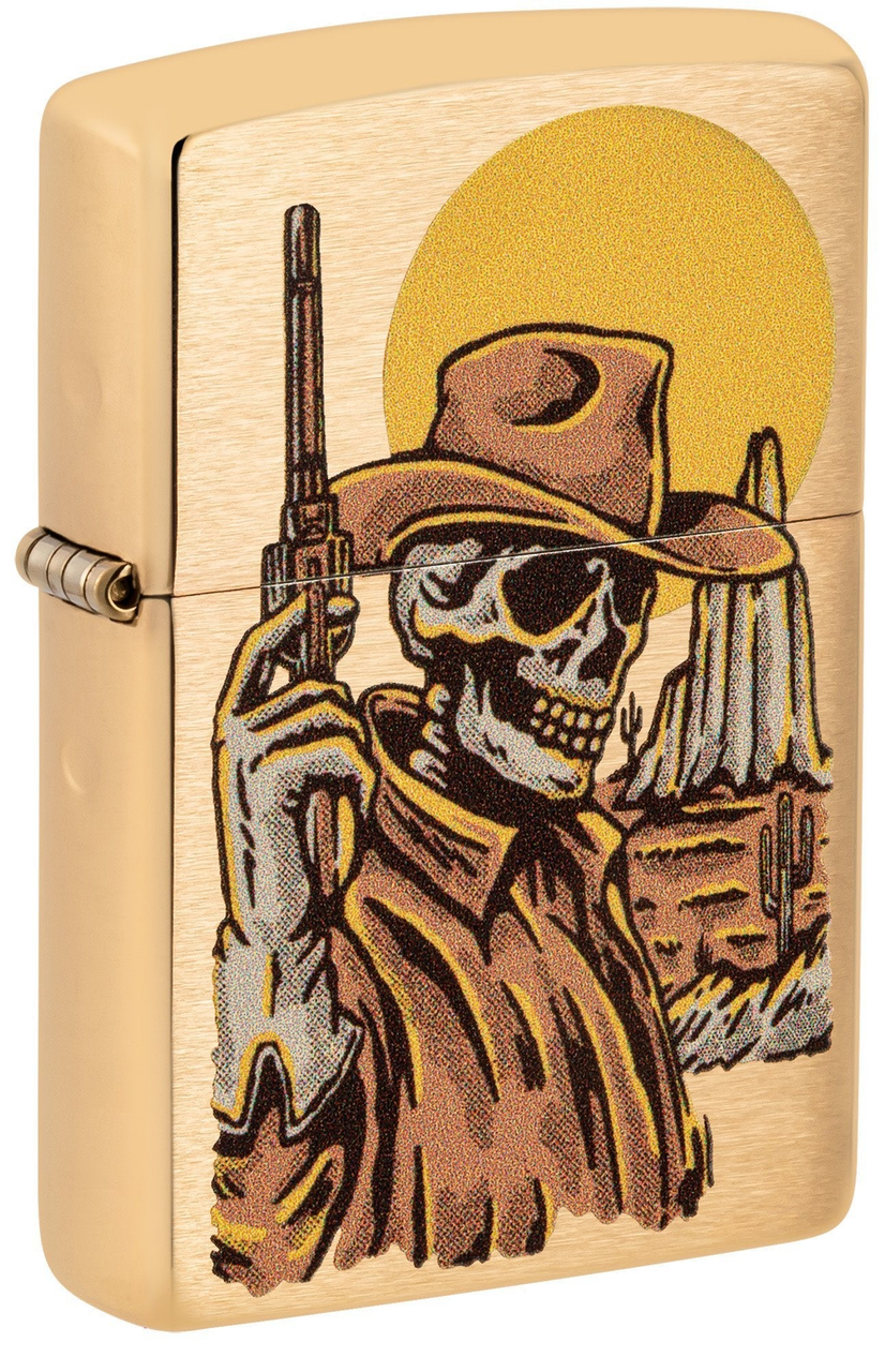 Zippo Cowboy Skull Design Windproof Lighter | 48519