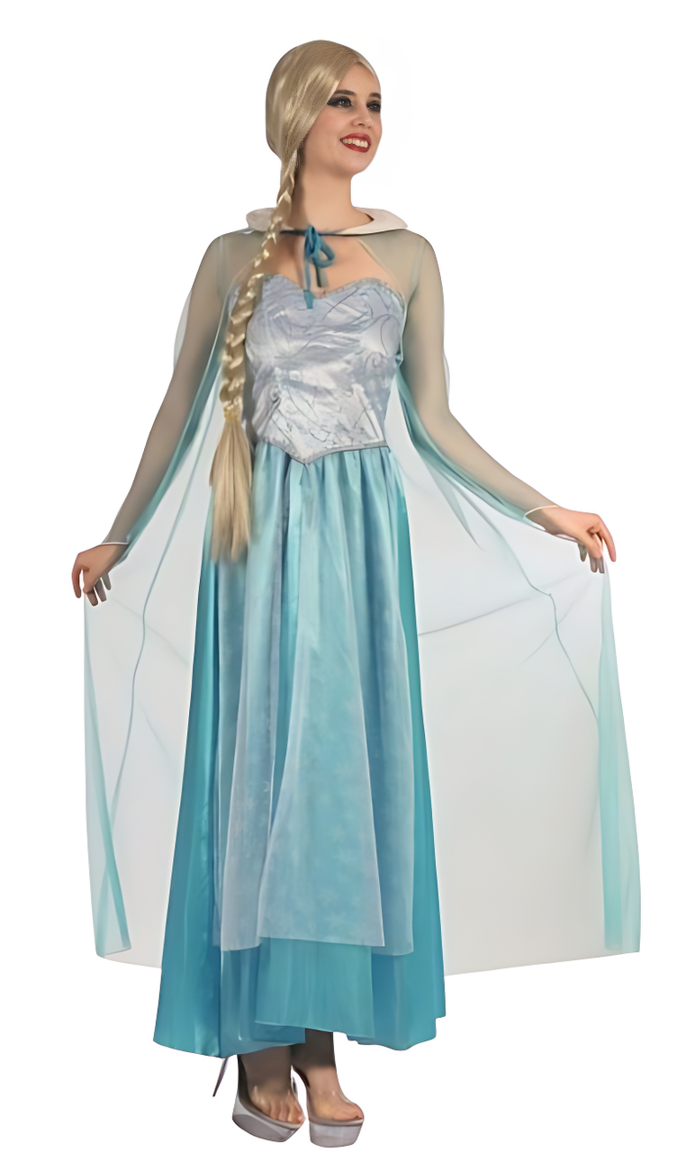 Blue Princess Costume (Dress & Cape) | 093093