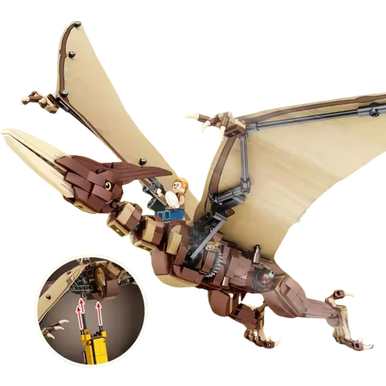 MJI, Creative LEGO-style construction sets, Dinosaur World Park Ptero Sauria Dragon Smaug Building Block Set - 769pcs | MJI-13006