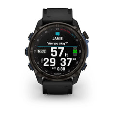 Garmin Descent Mk3i – 51 mm Carbon Grey DLC Titanium With Black Silicone Band | 010-02752-11