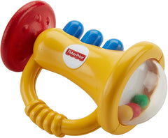 Fisher-Price Teethe 'n Rattle Trumpet Baby Teether & Rattle | DRF17