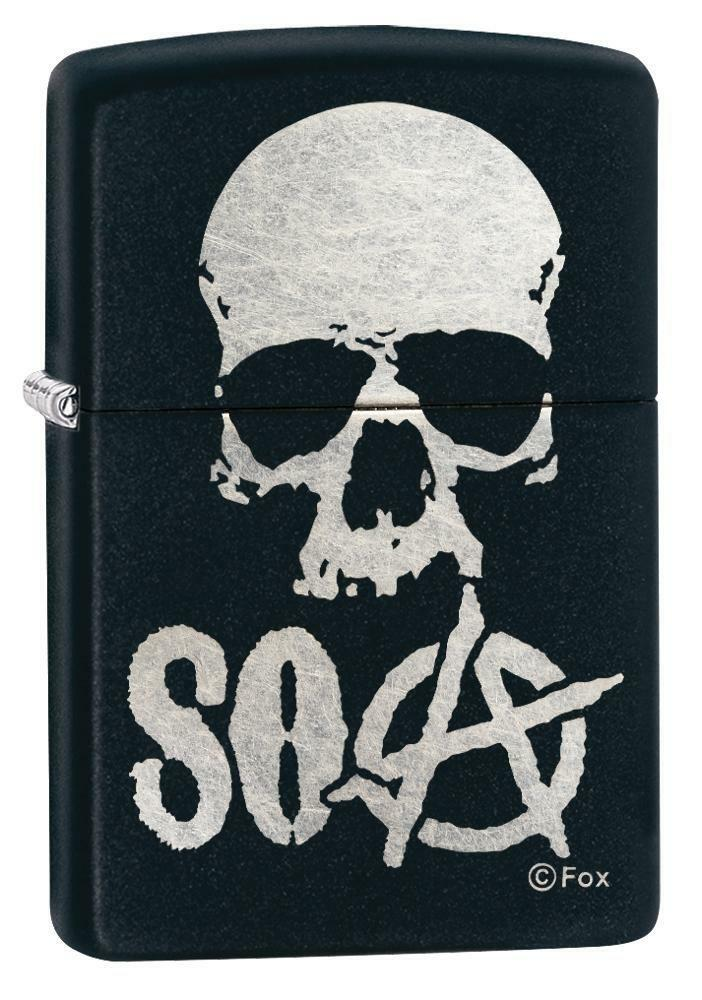 Zippo Sons of Anarchy Skull Black Matte Windproof Lighter | 29891
