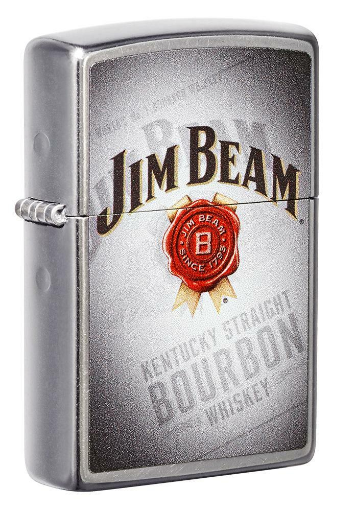 Zippo Jim Beam Kentucky Straight Bourbon Street Chrome Windproof Lighter | 29571