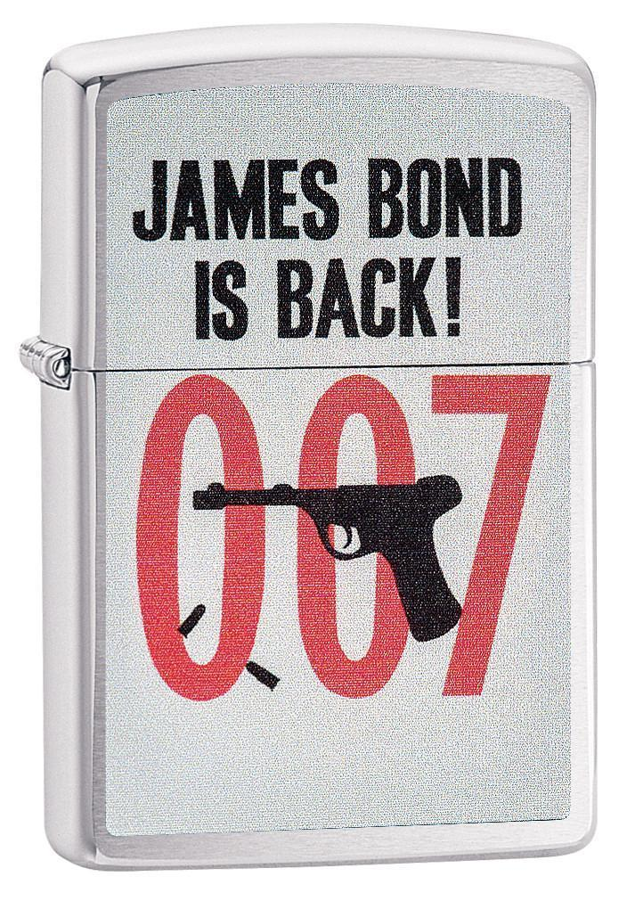 Zippo James Bond 007 Windproof Lighter - Brushed Chrome | 29563