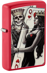 Zippo Skull King Queen Beauty Design Windproof Lighter | 48624