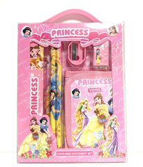 Pink princess stationery gift set with notebook, pencils, ruler, sharpener and accessories WJ1935F