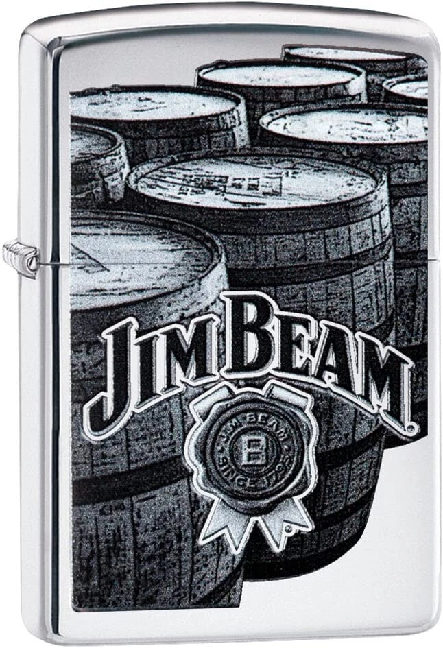 Zippo Jim Beam Barrels High Polish Chrome Windproof Lighter | 29324