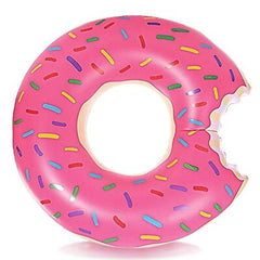 Inflatable Pink Donut Swim Ring - Pool Float for Kids & Adults | 583-5