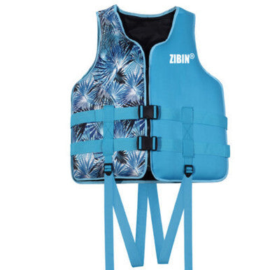 ZIBIN Life Jacket Safety Vest - Blue Pattern, Size L | 585-26