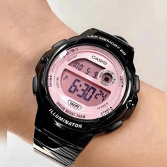 Casio Women Digital Watch - Pink / Black | LWS-1200H-1A2VDF