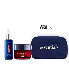 L'Oréal Paris Revitalift Laser Day Cream & Night Serum Bundle with Pouch