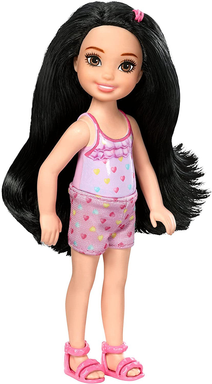 Barbie Club Chelsea Hearts Doll with Blonde Hair & Yellow Heart Dress | HNY57