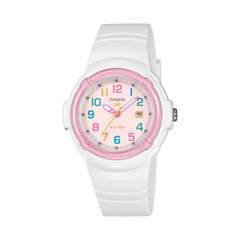 Casio Girls' 3-Hand Watch - Pink / White | LX-800H-7A1VDF
