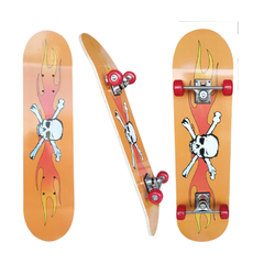 Professional Skateboard Skull Edition for Adults - Orange | 251-1