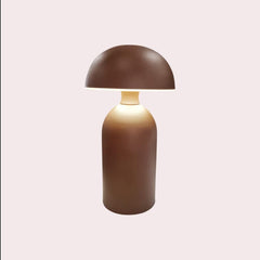 SK Brown Modern Rechargeable Mushroom Table Lamp 23 cm - Metal Finish | sk195144